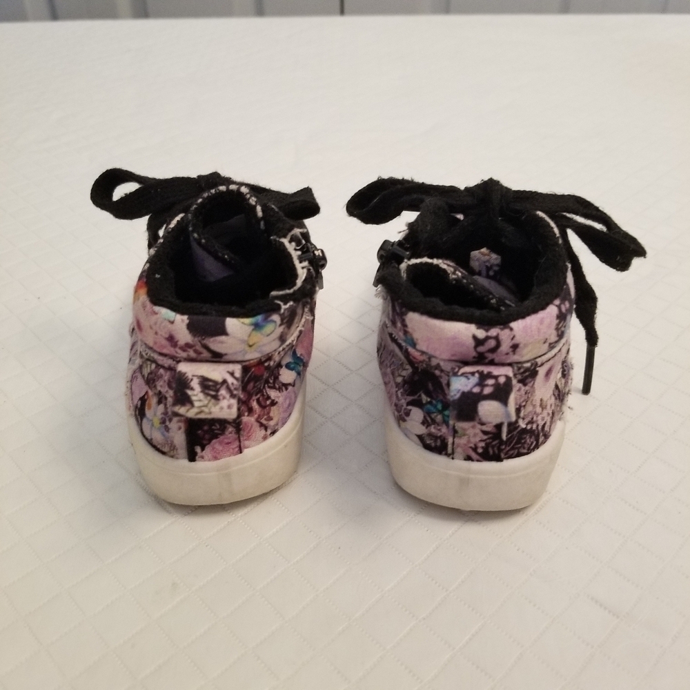 Rose printed black lace up blowfish sneaker shoes size 6 - Picture 4 of 7